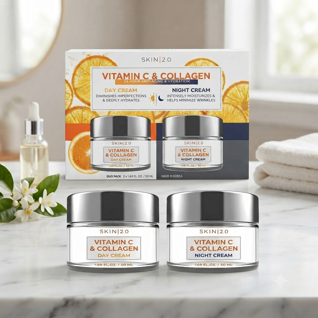 Skin 2.O Vitamin C & Collagen Day Cream + Night Cream