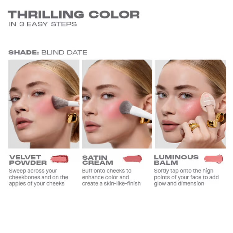 Morphe Cheek Thrills Multi-Finish Face Trio