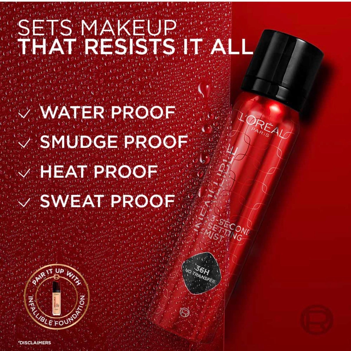 L'Oréal Paris Infallible 3-Second Setting Mist