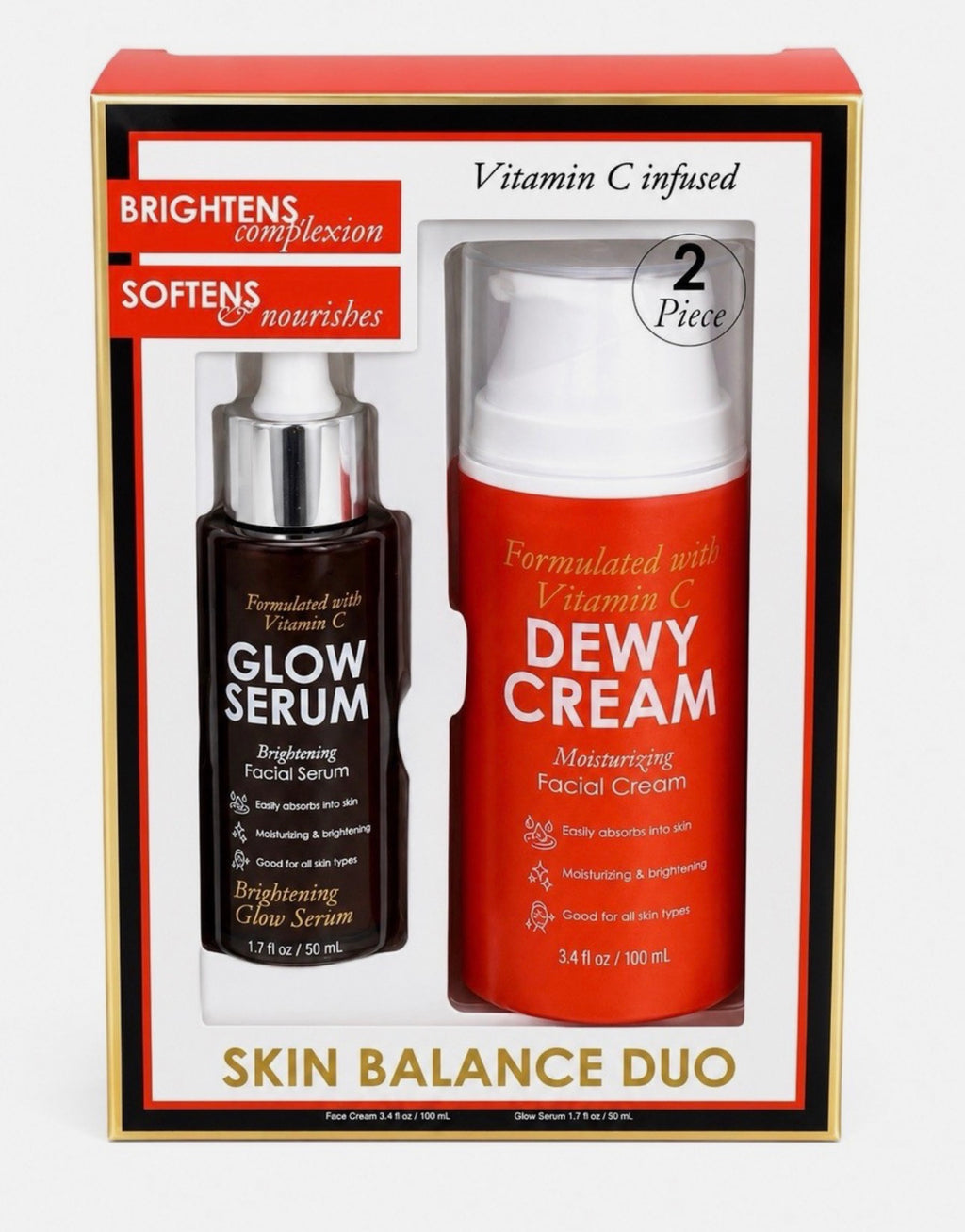 Vitamin C Skin Balance Duo – Glow Serum &amp; Dewy Cream