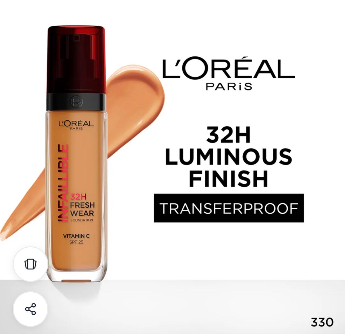 L’Oréal Paris Infallible 32H Fresh Wear Foundation – 30ml