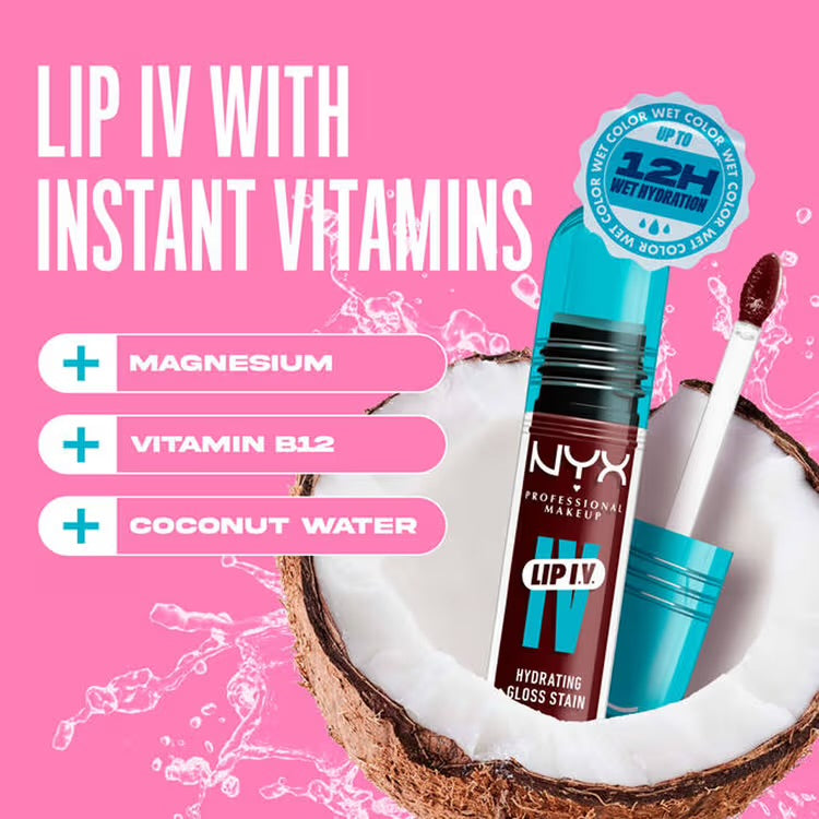 NYX Lip IV Hydrating Gloss Stain – Water ‘Bout Wine?