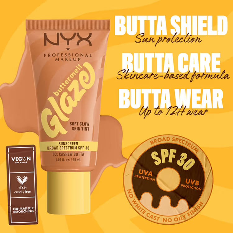 NYX Professional Makeup Buttermelt Glaze Soft Glow Skin Tint + SPF 30 (30ml)