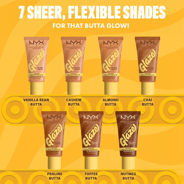 NYX Professional Makeup Buttermelt Glaze Soft Glow Skin Tint + SPF 30 (30ml)