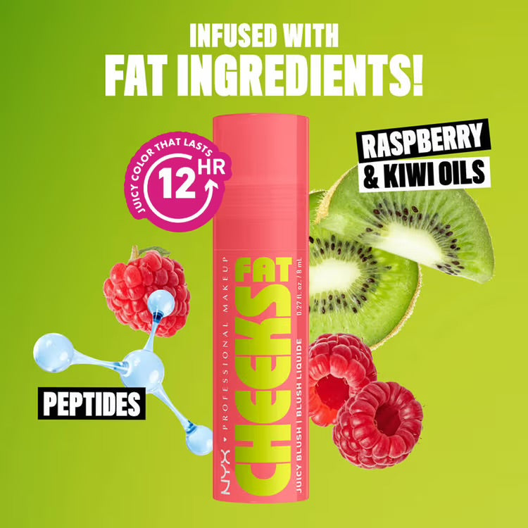 NYX Professional Makeup Fat Cheeks Juicy Liquid Blush - Fig Fizz 02 (8ml)