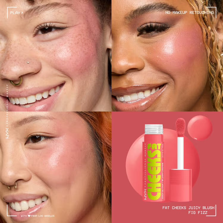 NYX Professional Makeup Fat Cheeks Juicy Liquid Blush - Fig Fizz 02 (8ml)