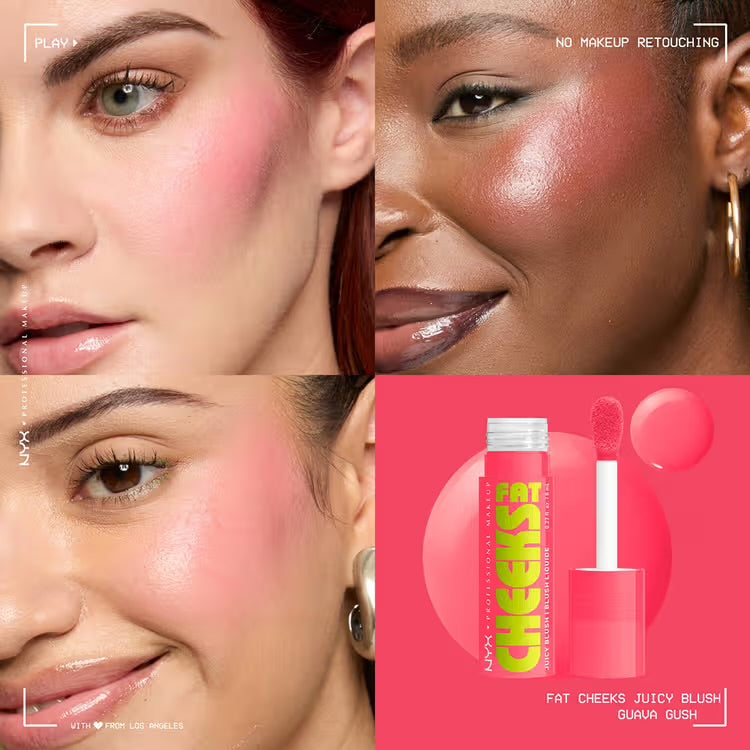 NYX Professional Makeup Fat Cheeks Juicy Liquid Blush - Guava Gush 03 (8ml)